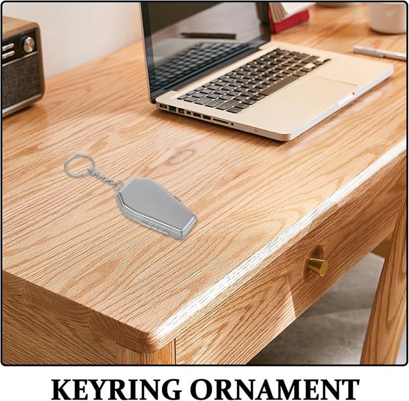 Coffin Shaped Metal Ashtray Keychain Portable Mini Pocket Ashtray for Outdoor Smoking - Image 3